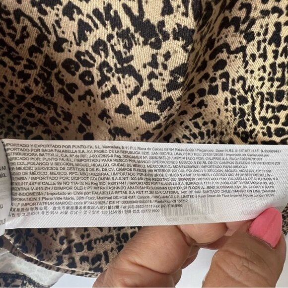 Nwt - Mango, Women’s Printed Long Sleeve T-Shirt. Size : Xs. - Picture 8 of 12